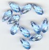1 13x6.5mm Aqua Swarovski Briolette Drop